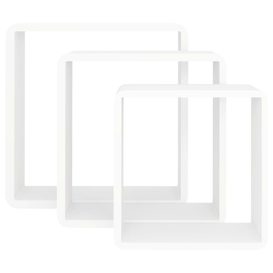 Wandschappen Kubus Mdf 28 x 10 x 28 cm Wit