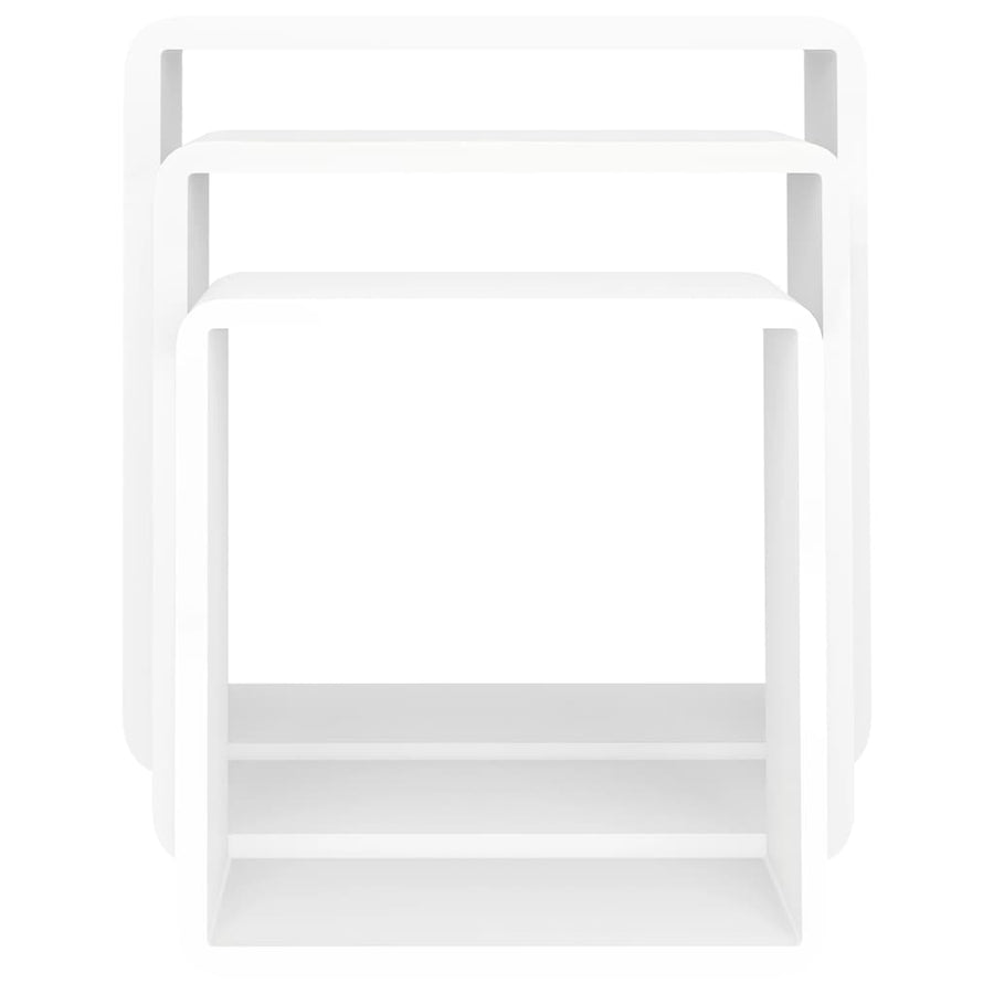 Wandschappen Kubus Mdf 28 x 10 x 28 cm Wit