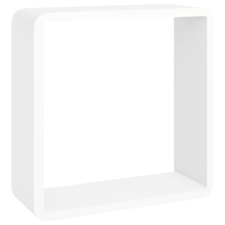 Wandschappen Kubus Mdf 28 x 10 x 28 cm Wit