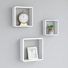 Wandschappen Kubus Mdf 28 x 10 x 28 cm Wit