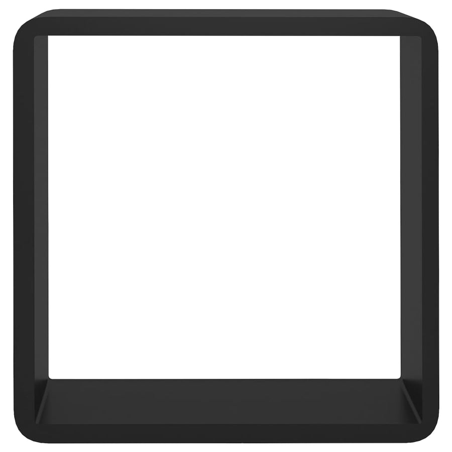 Wandschappen Kubus Mdf Zwart 28 x 10 x 28 cm