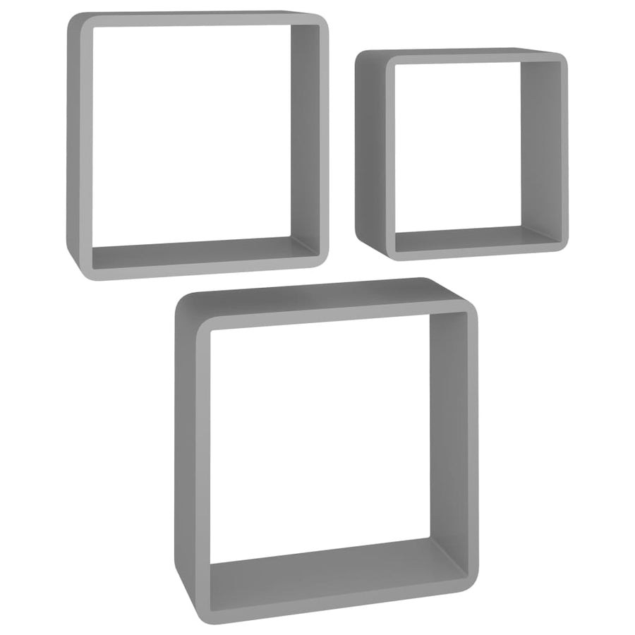 Wandschappen Kubus Mdf 28 x 10 x 28 cm Grijs