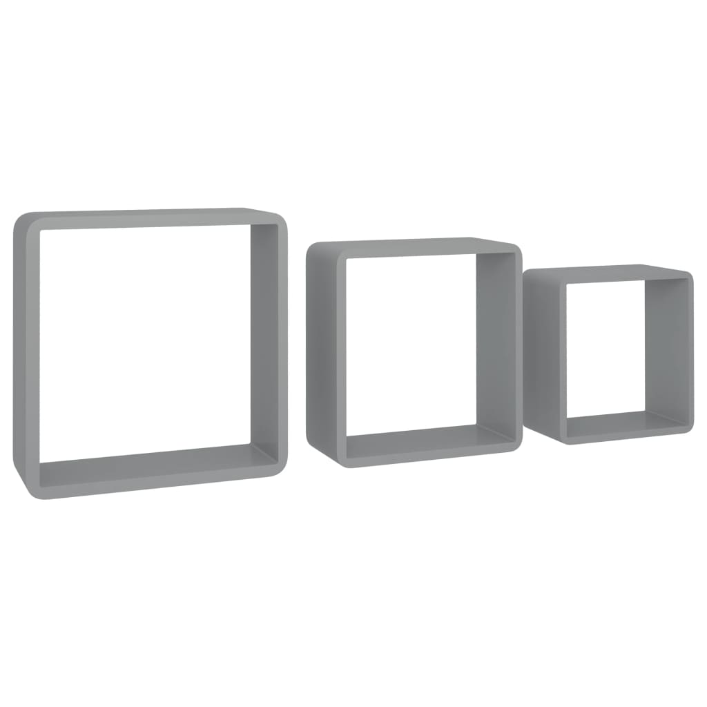 Wandschappen Kubus Mdf 28 x 10 x 28 cm Grijs