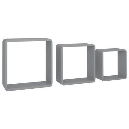 Wandschappen Kubus Mdf 28 x 10 x 28 cm Grijs
