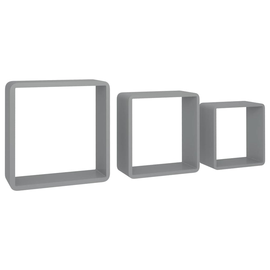 Wandschappen Kubus Mdf 28 x 10 x 28 cm Grijs