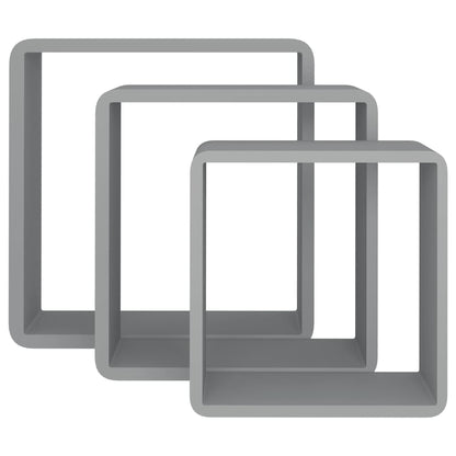 Wandschappen Kubus Mdf 28 x 10 x 28 cm Grijs