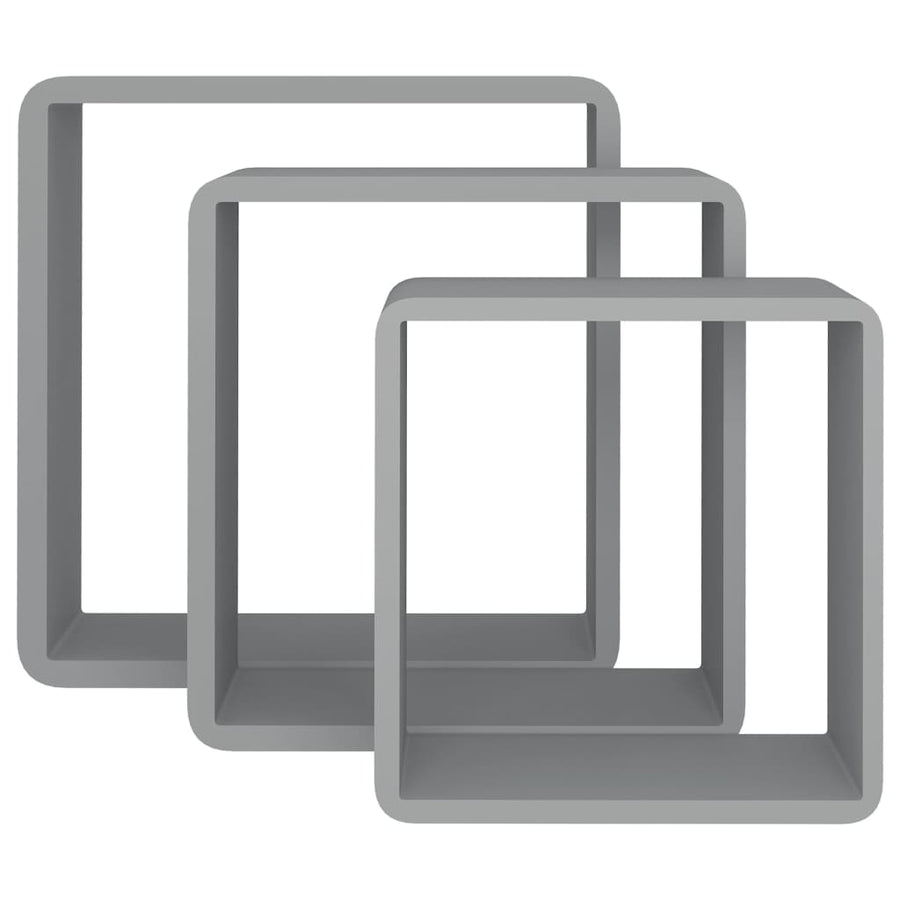 Wandschappen Kubus Mdf 28 x 10 x 28 cm Grijs