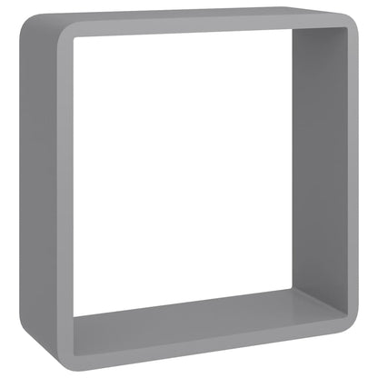 Wandschappen Kubus Mdf 28 x 10 x 28 cm Grijs