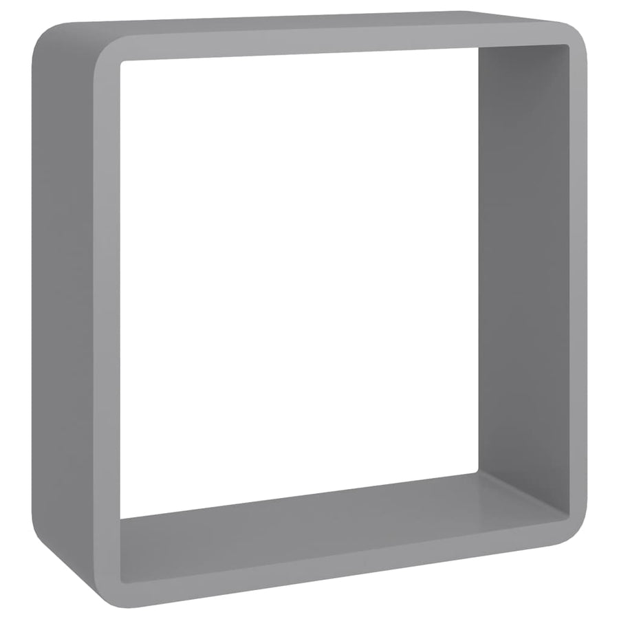 Wandschappen Kubus Mdf 28 x 10 x 28 cm Grijs