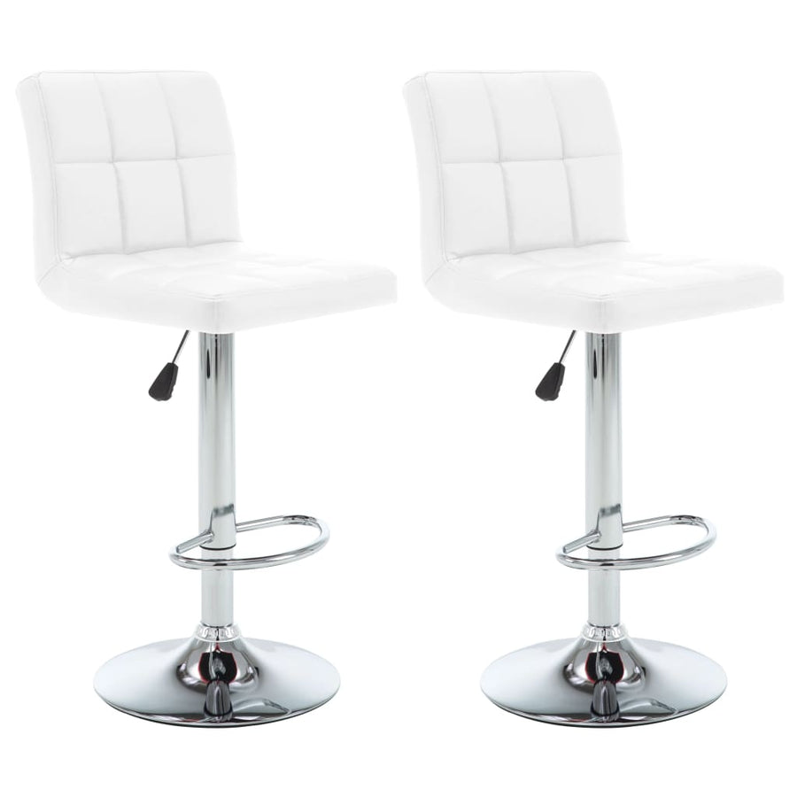 Barstoelen Kunstleer 2 Wit
