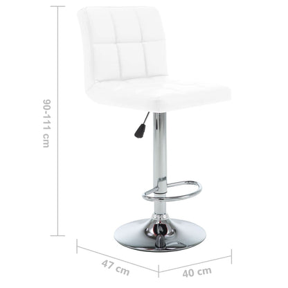 Barstoelen Kunstleer 2 Wit