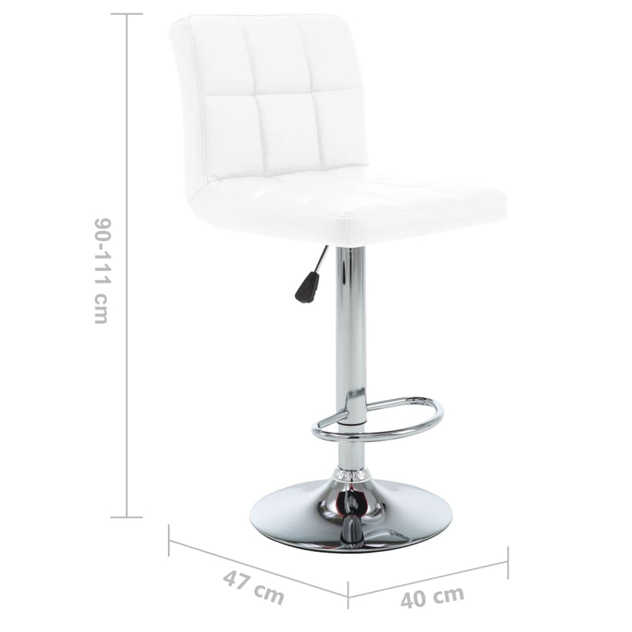 Barstoelen Kunstleer 2 Wit