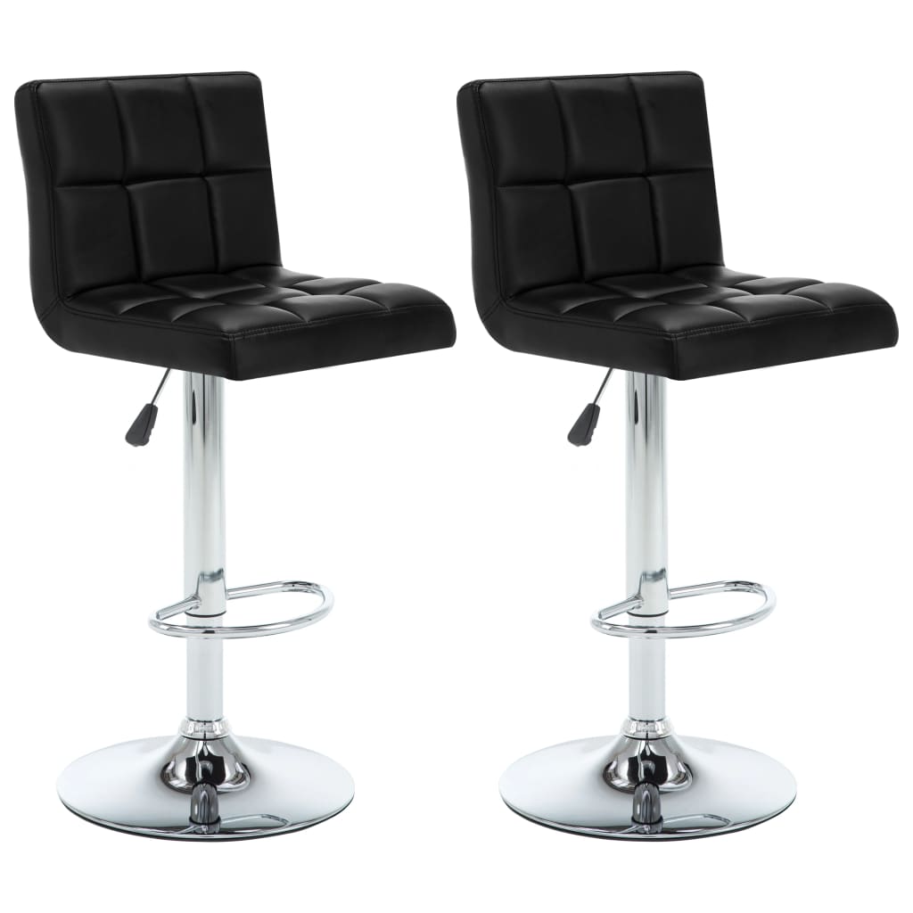 Barstoelen Kunstleer 2 Zwart