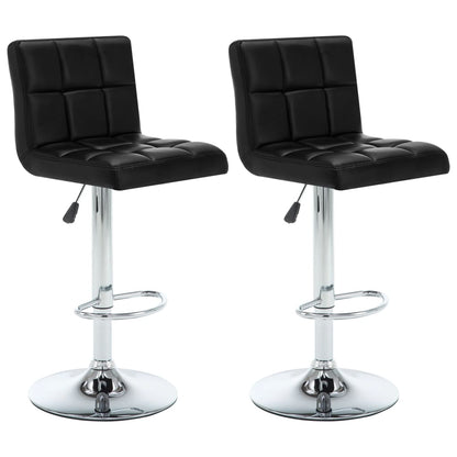 Barstoelen Kunstleer 2 Zwart