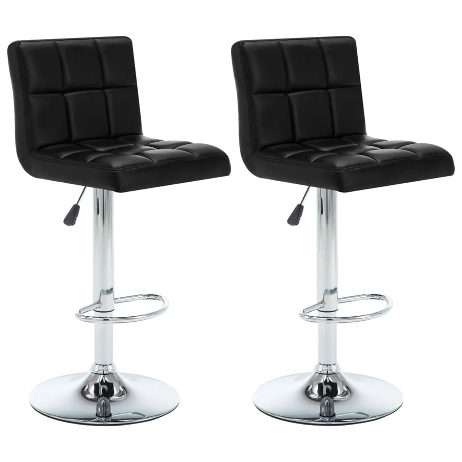 Barstoelen Kunstleer 2 Zwart
