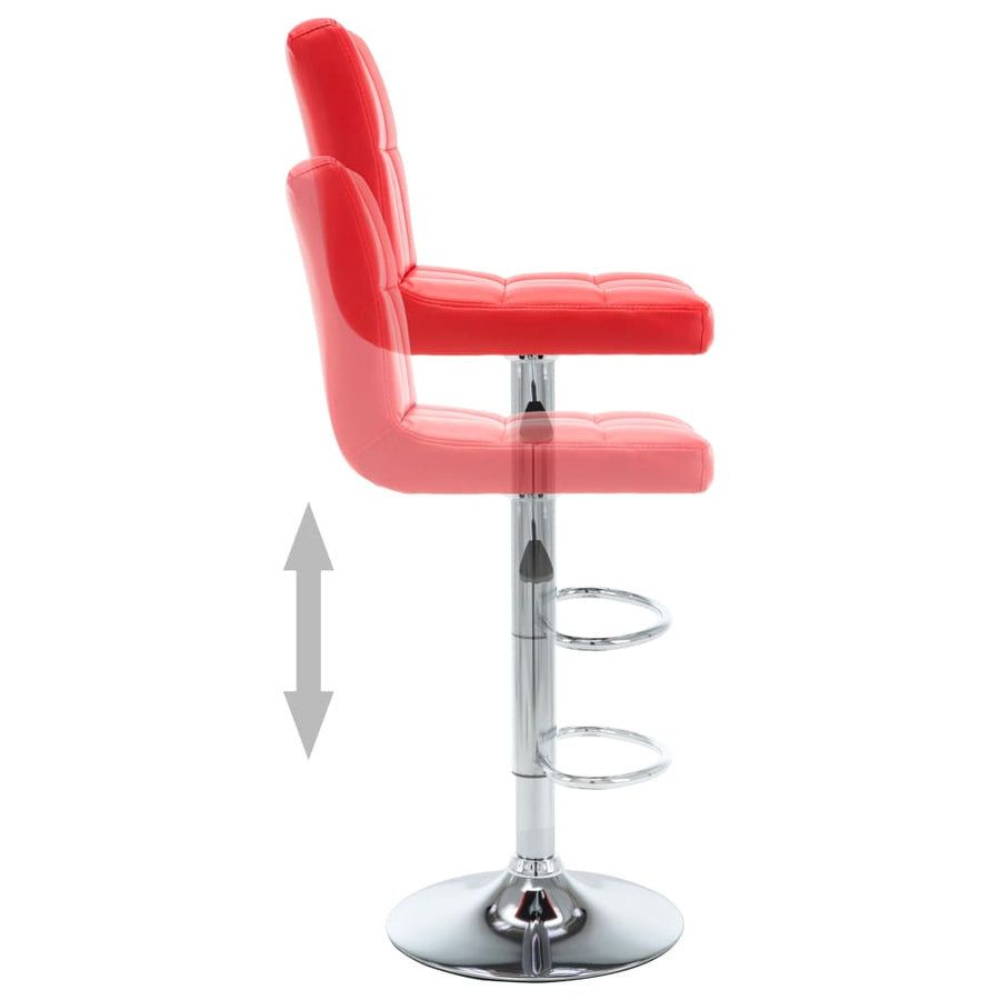 Barstoelen 2 St Kunstleer Rood