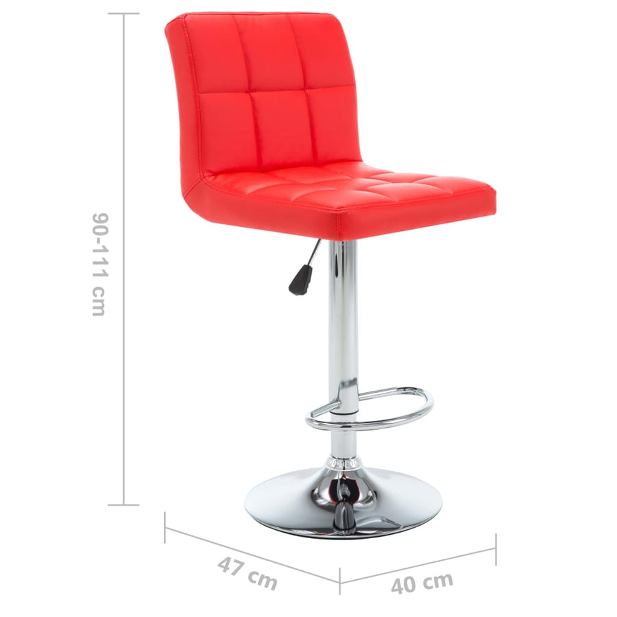 Barstoelen 2 St Kunstleer Rood