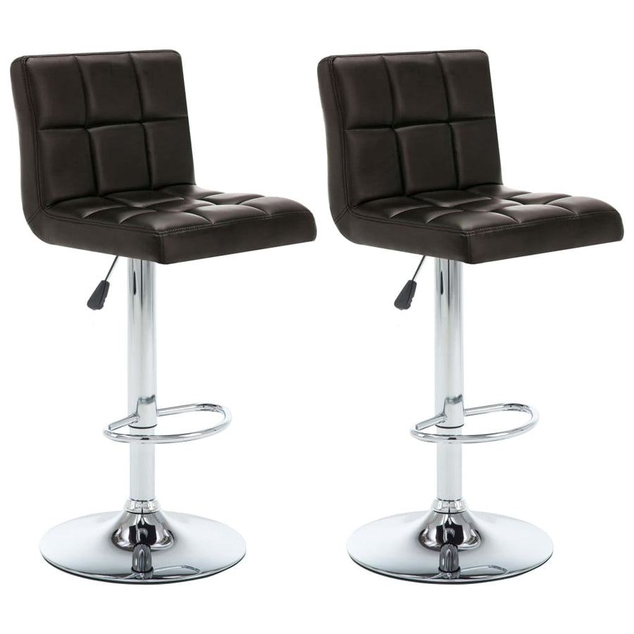 Barstoelen Kunstleer 2 Bruin