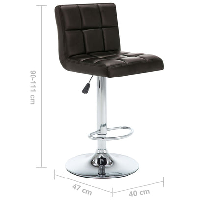Barstoelen Kunstleer 2 Bruin