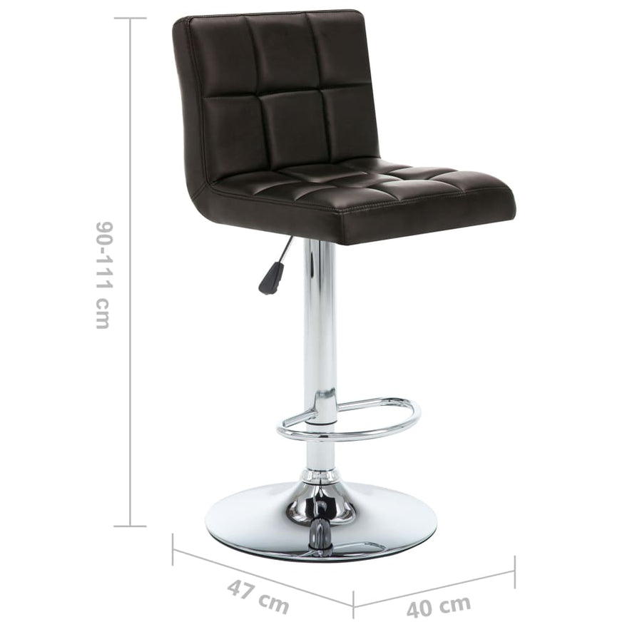 Barstoelen Kunstleer 2 Bruin