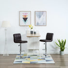 Barkruk kunstleer bruin 40x47x(90-111) cm