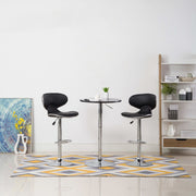 Bar stools 2 pc artificial leather black