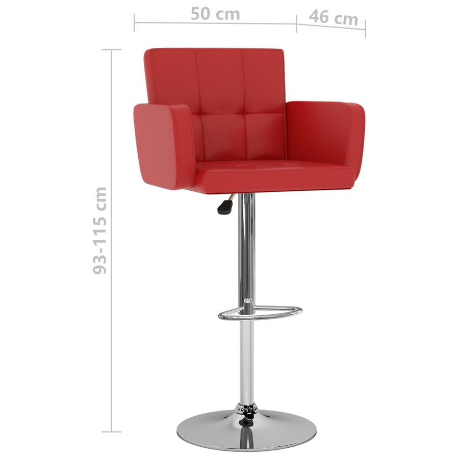 Barstoelen Kunstleer Rood