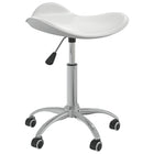 Salonkruk kunstleer wit verstelbaar 46-57 cm