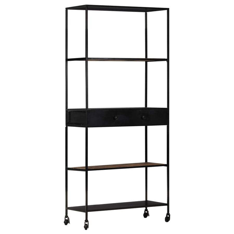 Boekenkast Ruw Mangohout En Ijzer 80 x 35 x 180 cm