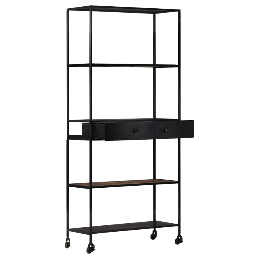 Boekenkast Ruw Mangohout En Ijzer 80 x 35 x 180 cm