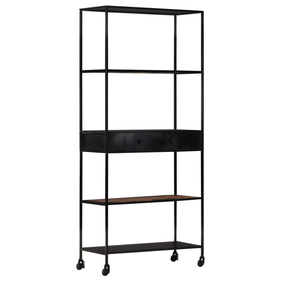 Boekenkast Ruw Mangohout En Ijzer 80 x 35 x 180 cm