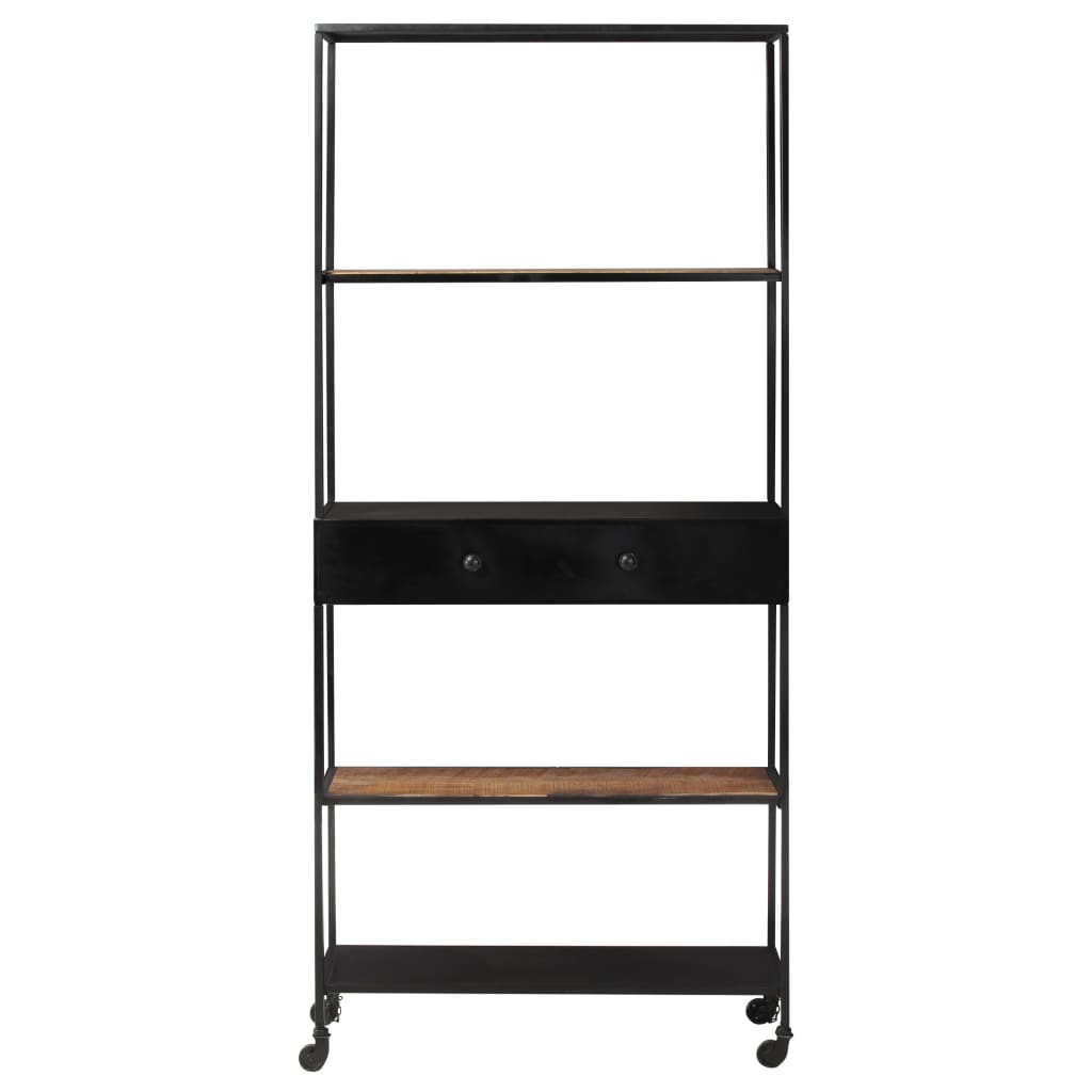 Boekenkast Ruw Mangohout En Ijzer 80 x 35 x 180 cm
