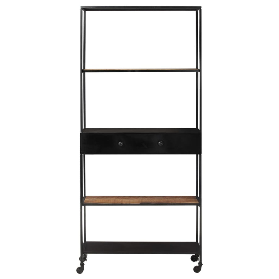 Boekenkast Ruw Mangohout En Ijzer 80 x 35 x 180 cm