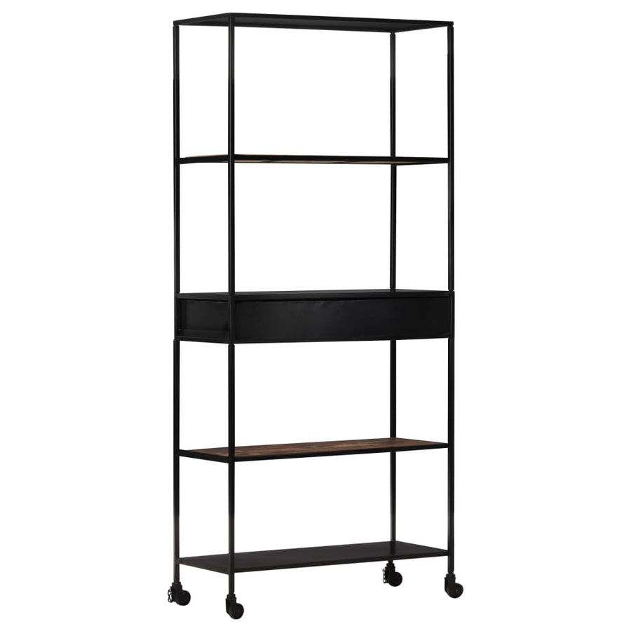 Boekenkast Ruw Mangohout En Ijzer 80 x 35 x 180 cm