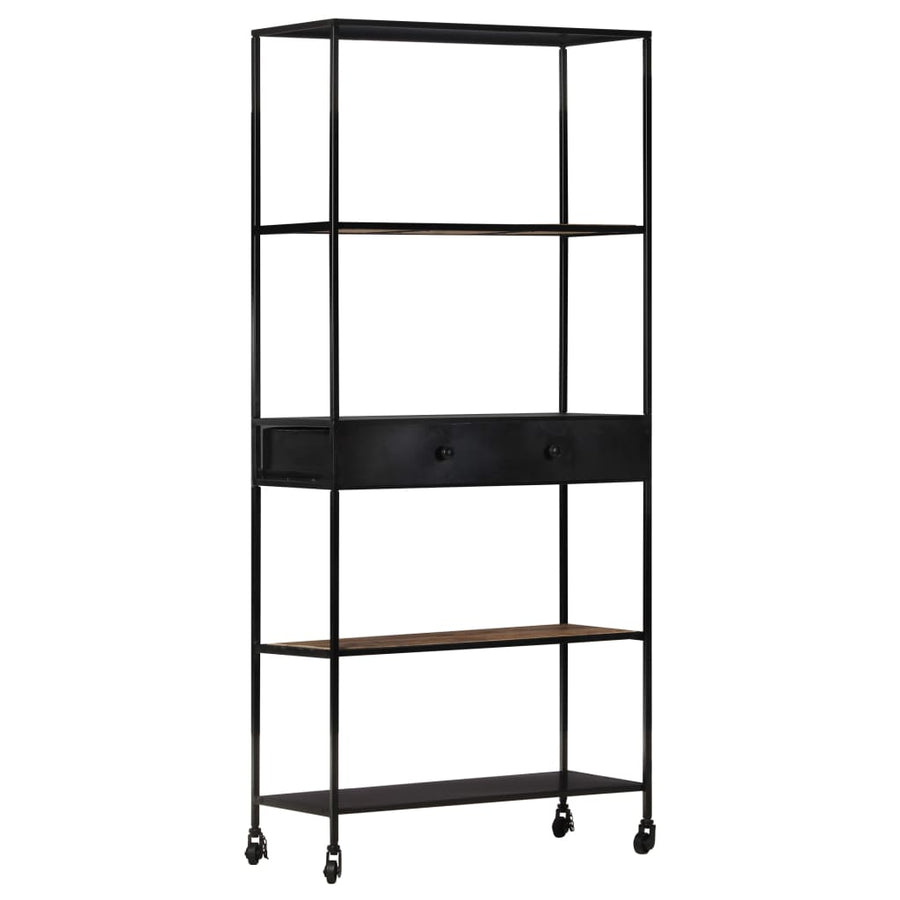 Boekenkast Ruw Mangohout En Ijzer 80 x 35 x 180 cm