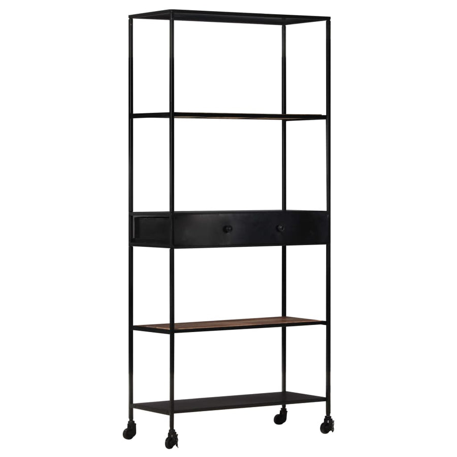 Boekenkast Ruw Mangohout En Ijzer 80 x 35 x 180 cm