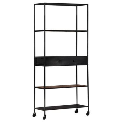Boekenkast Ruw Mangohout En Ijzer 80 x 35 x 180 cm