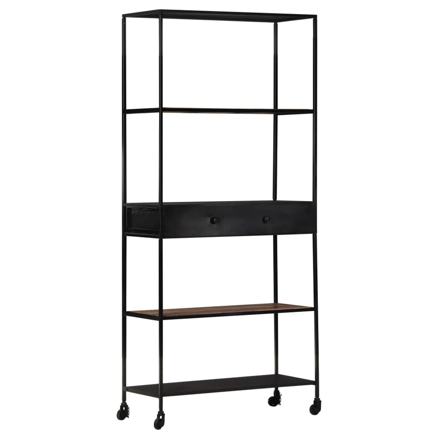 Boekenkast Ruw Mangohout En Ijzer 80 x 35 x 180 cm