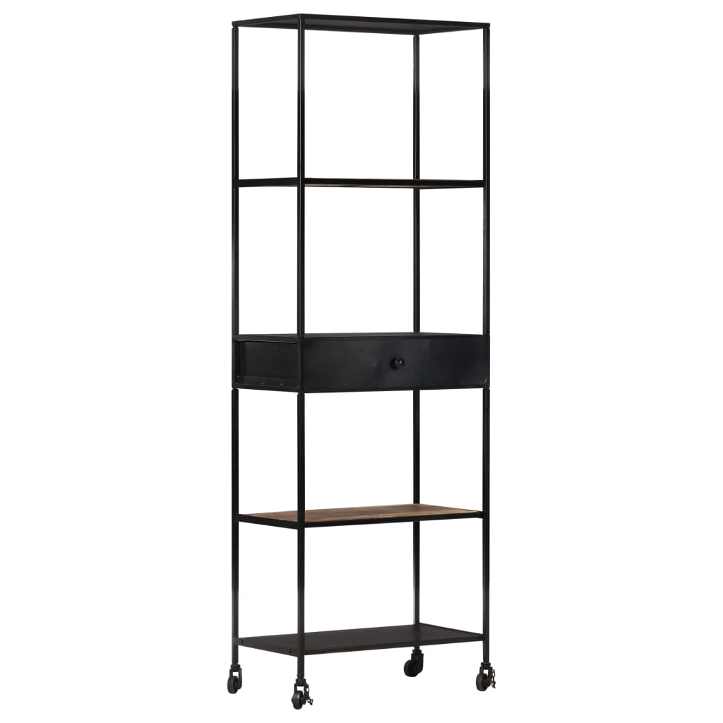 Boekenkast Ruw Mangohout En Ijzer 60 x 35 x 180 cm