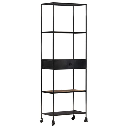 Boekenkast Ruw Mangohout En Ijzer 60 x 35 x 180 cm
