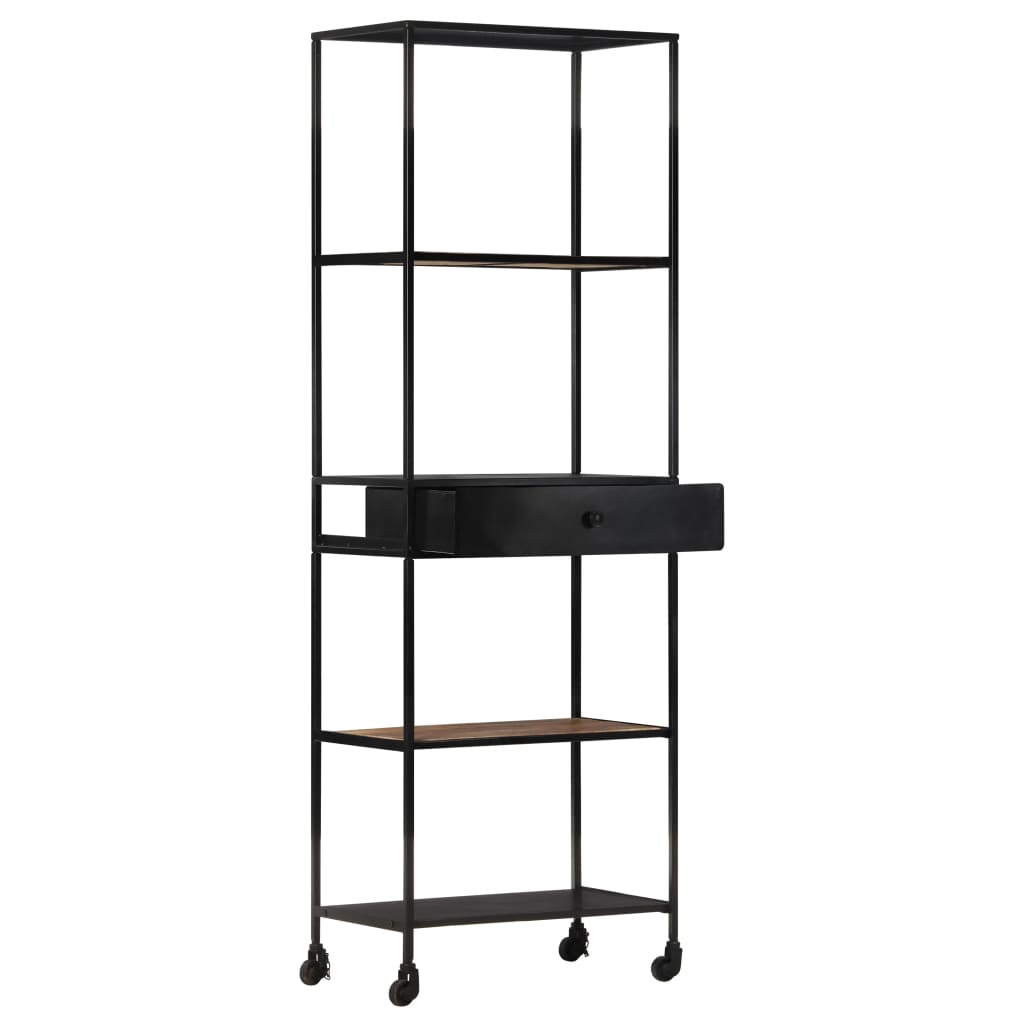 Boekenkast Ruw Mangohout En Ijzer 60 x 35 x 180 cm