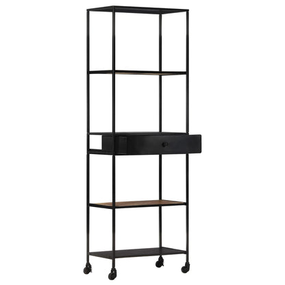 Boekenkast Ruw Mangohout En Ijzer 60 x 35 x 180 cm