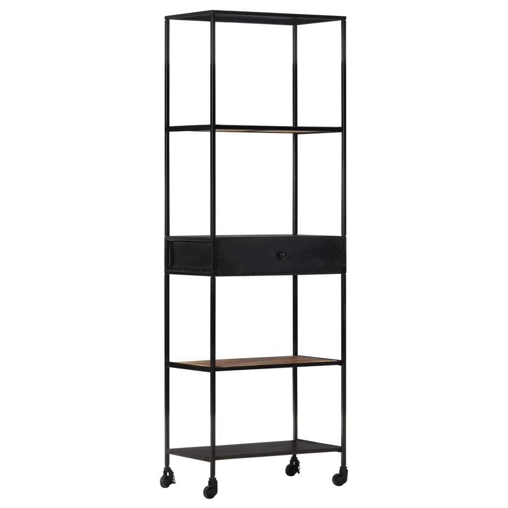 Boekenkast Ruw Mangohout En Ijzer 60 x 35 x 180 cm