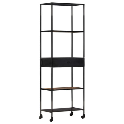Boekenkast Ruw Mangohout En Ijzer 60 x 35 x 180 cm