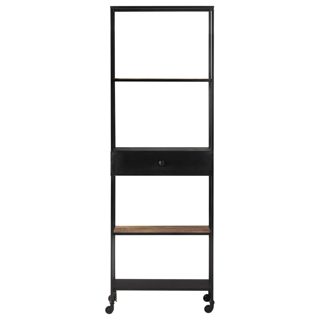 Boekenkast Ruw Mangohout En Ijzer 60 x 35 x 180 cm