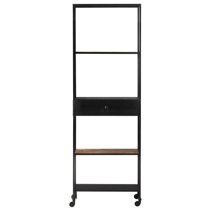 Boekenkast Ruw Mangohout En Ijzer 60 x 35 x 180 cm