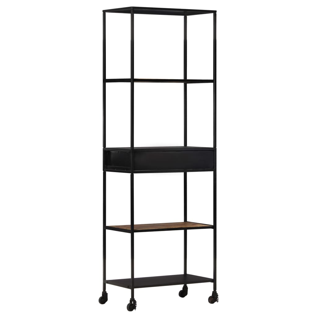 Boekenkast Ruw Mangohout En Ijzer 60 x 35 x 180 cm