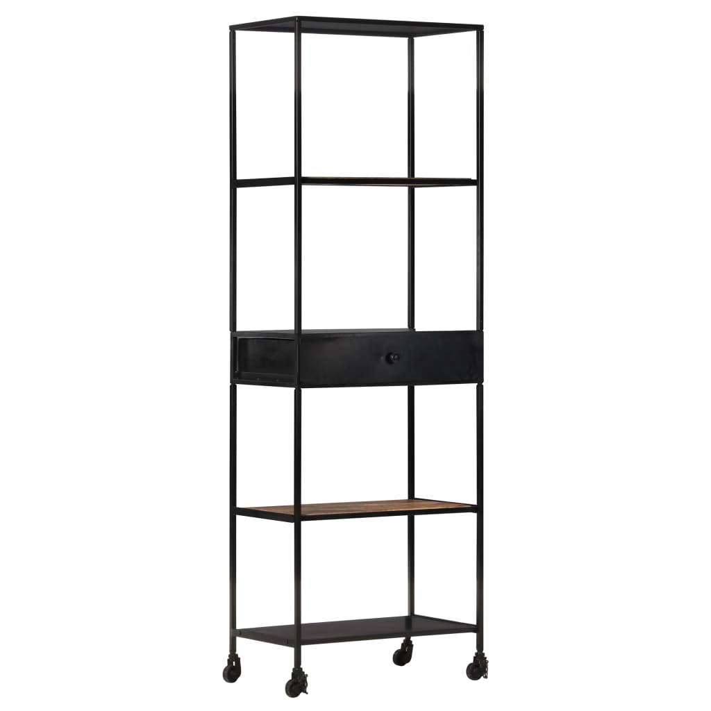 Boekenkast Ruw Mangohout En Ijzer 60 x 35 x 180 cm