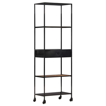 Boekenkast Ruw Mangohout En Ijzer 60 x 35 x 180 cm