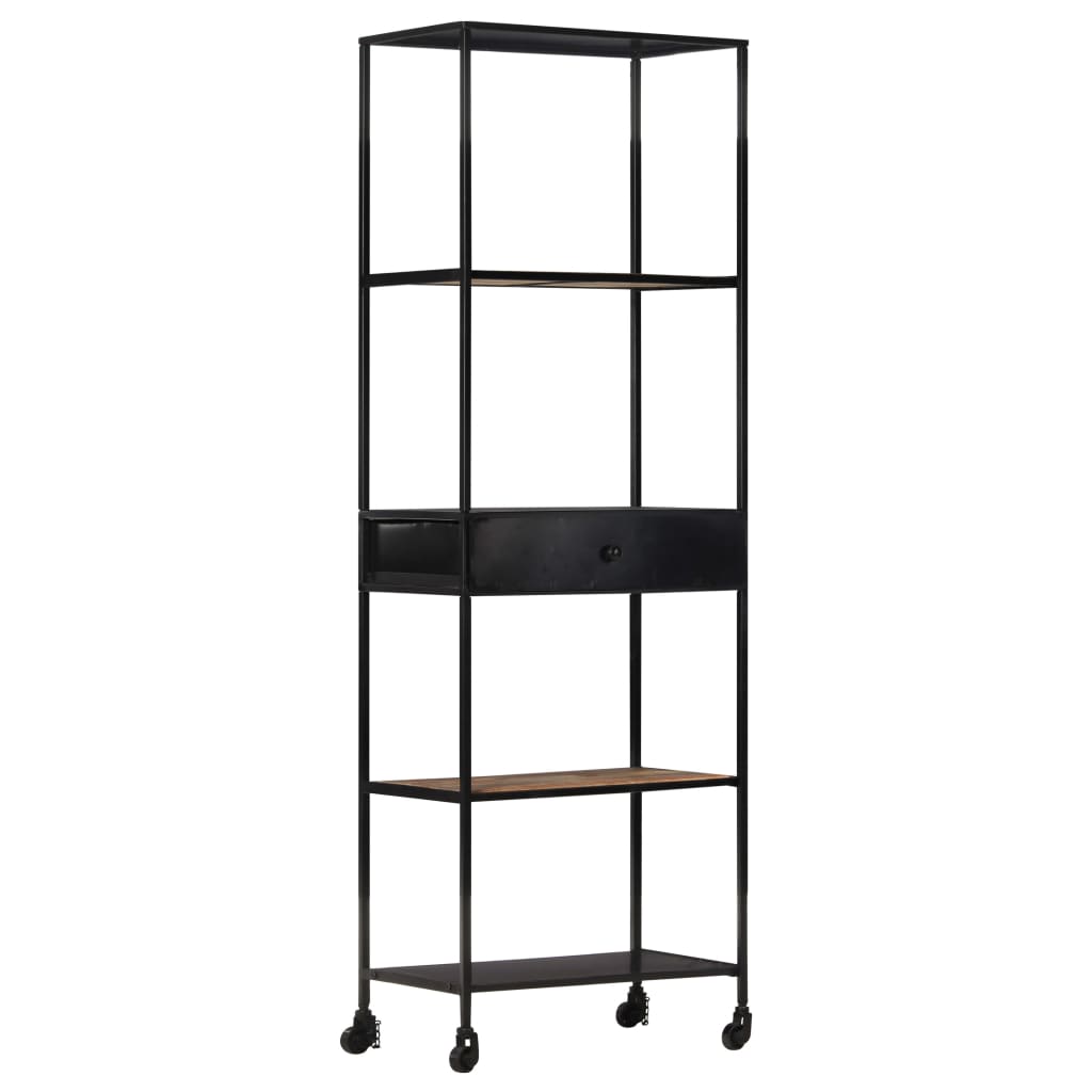 Boekenkast Ruw Mangohout En Ijzer 60 x 35 x 180 cm